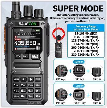 BAJETON BJ-7800 Two-Way Scanner Radio