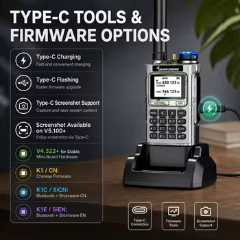 Quansheng UV-K1 HF Mod Si4732 / Bluetooth Already Installed